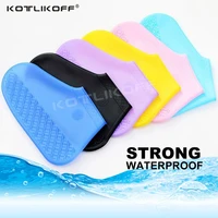 kotlikoff boots waterproof shoe covers reusable thicken silicone shoe protectors rain boots for indoor outdoor rainy days unisex