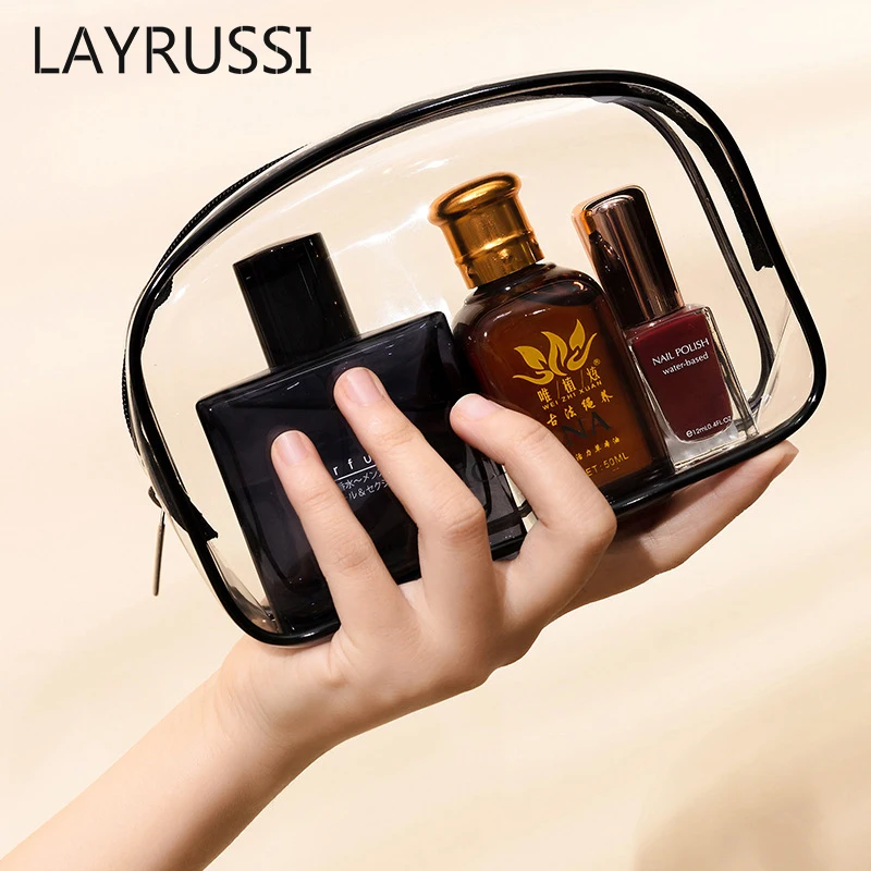 

Прозрачная косметичка LAYRUSSI из ПВХ на молнии, Женская портативная дорожная косметичка, органайзер, Мужская Уличная косметичка, косметичка