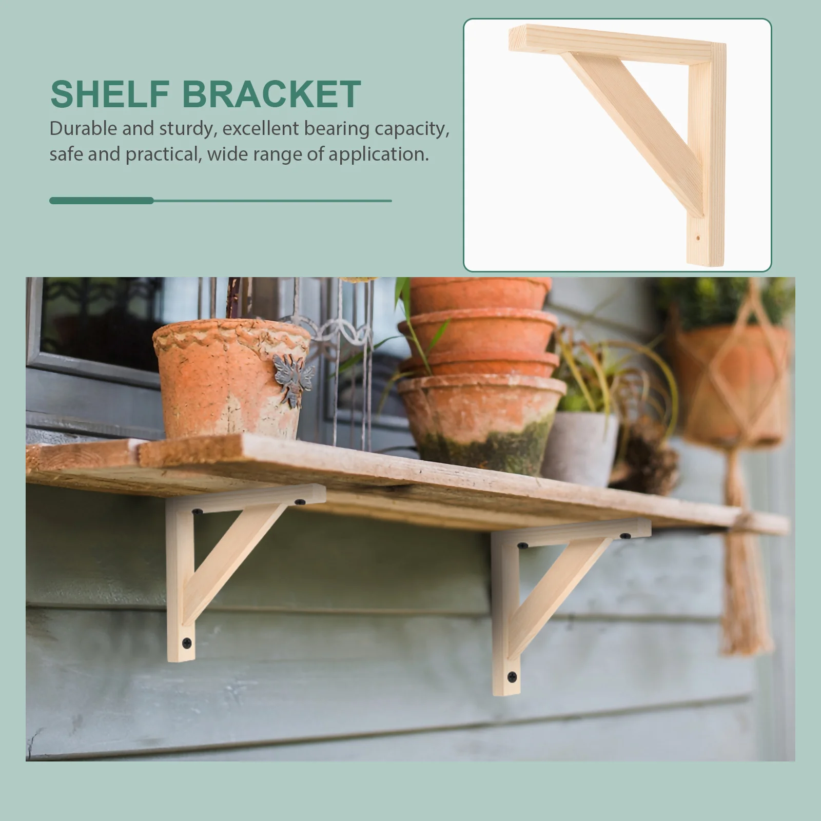 Кронштейны для стеллажей Угловая полка Подставка из массива дерева Штатив