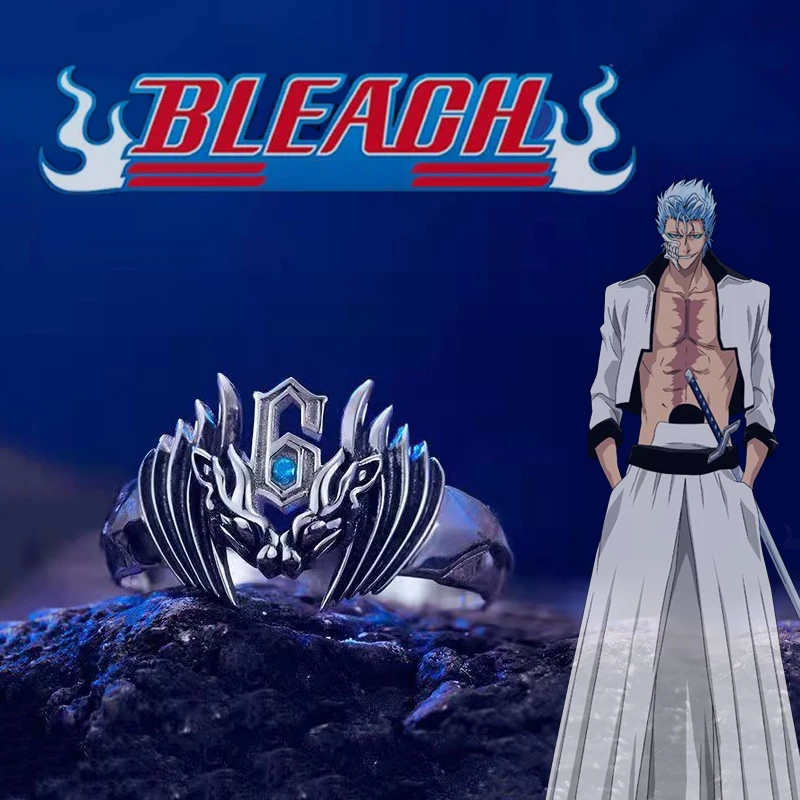 

Anime Bleach Grimmjow Jeagerjaques Cosplay Ring Unisex Adjustable Opening Rings Jewelry Accessories Prop Gifts