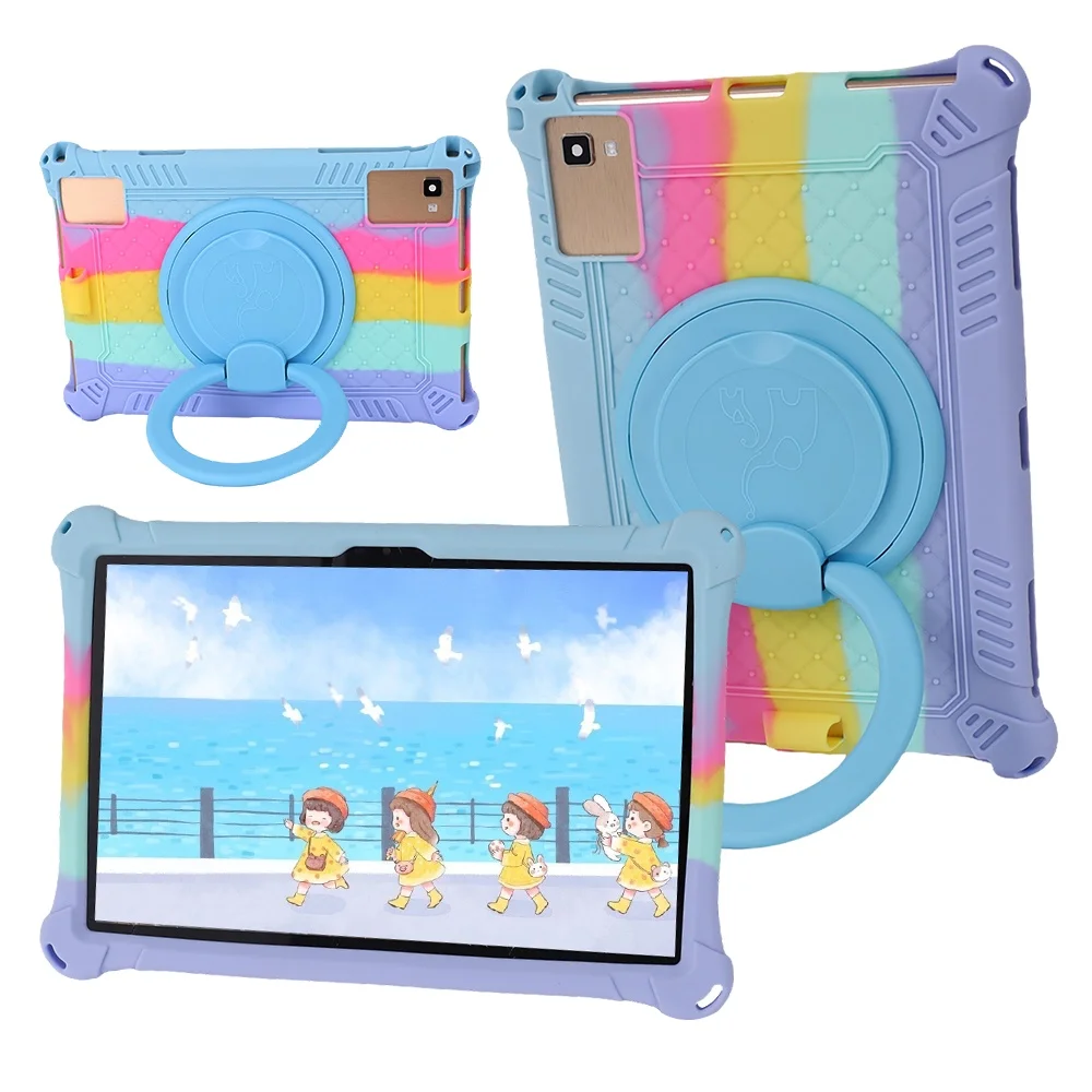 

Silicon Case for Blackview Tab 13 12 11 10 9 8 8E 7 Wifi Pro 4G 10.1 Shockproof Rotating Soft Kids Safe Protective Stand Cover