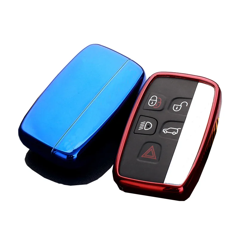

For Land Rover/Range Rover Blue Silica Gel Smart Key Case Cover Remote Keys Fob Skin Shell Soft