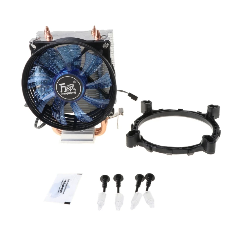 

CPU 2 Pure Copper Heat-pipes Fan with Blue Light Cooling System with PWM Fans