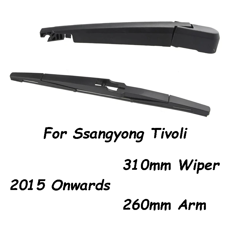 

Car Rear Wiper Blades Back Window Wipers Arm For Ssangyong Tivoli Hatchback (2015 Onwards) 310mm Auto Windscreen Blade