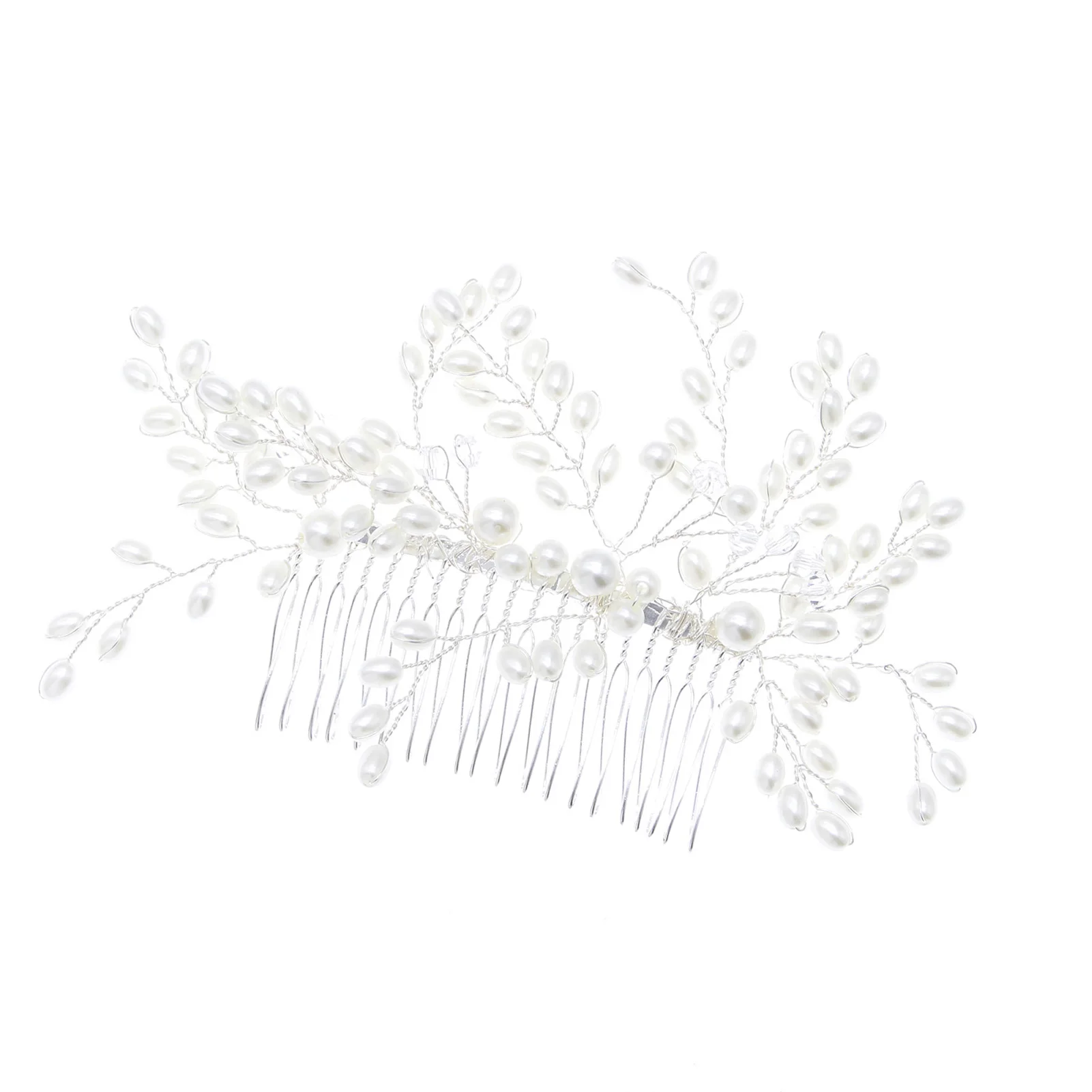 

Bride Hair Side Comb Clips Tiara Sweet Pearls & Crystals Hair Accessories Bridesmaid Hair Decorative Ornaments EIG88