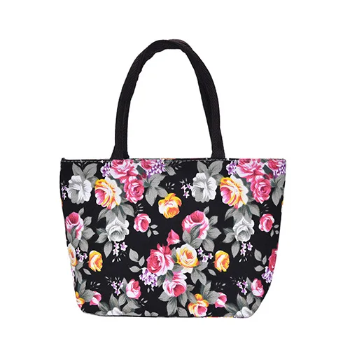 

Female Floral Printing Design Women Flap Handbag Quality Canvas Small Casual Tote Bag Women's Shopping Bag
