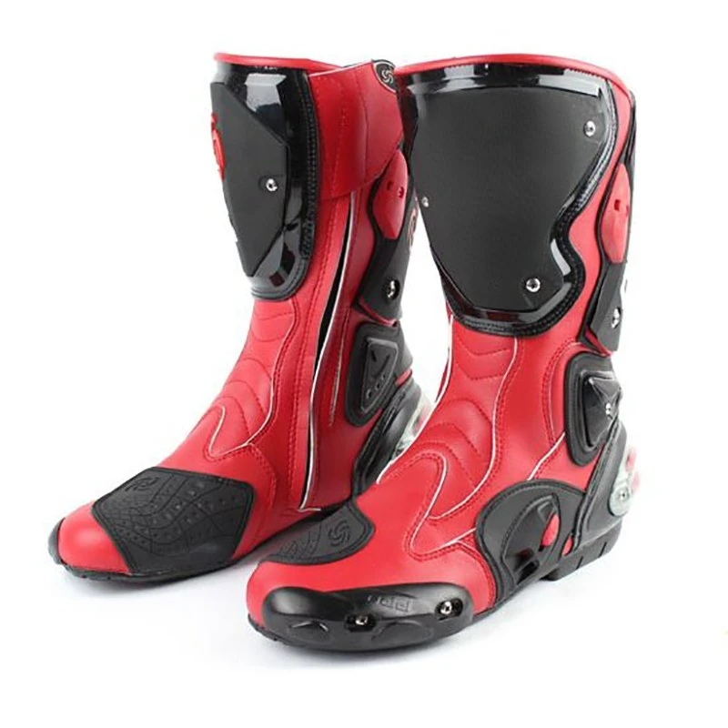 

B1001 Motorcycle Racing Boots Professional SPEED Biker Shoes Motorbike Long Riding Protective Gear Shift Microfibe Leather boot