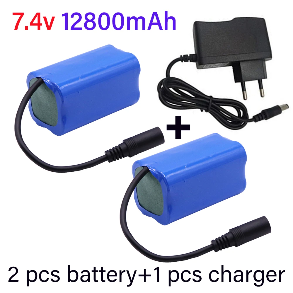 

Upgrade battery for T188 2011-5 T888 V007 H18 C18 Remote Control Fishing Bait Boat Spare Part 18650 7.4v 12800mAh Battery