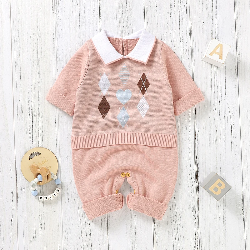 

Baby Rompers Clothes Autumn Winter Turtle Neck Full Sleeve Newborn Jumpsuits Outfits for Infant Kids Boy Cotton Knitted Playsuit