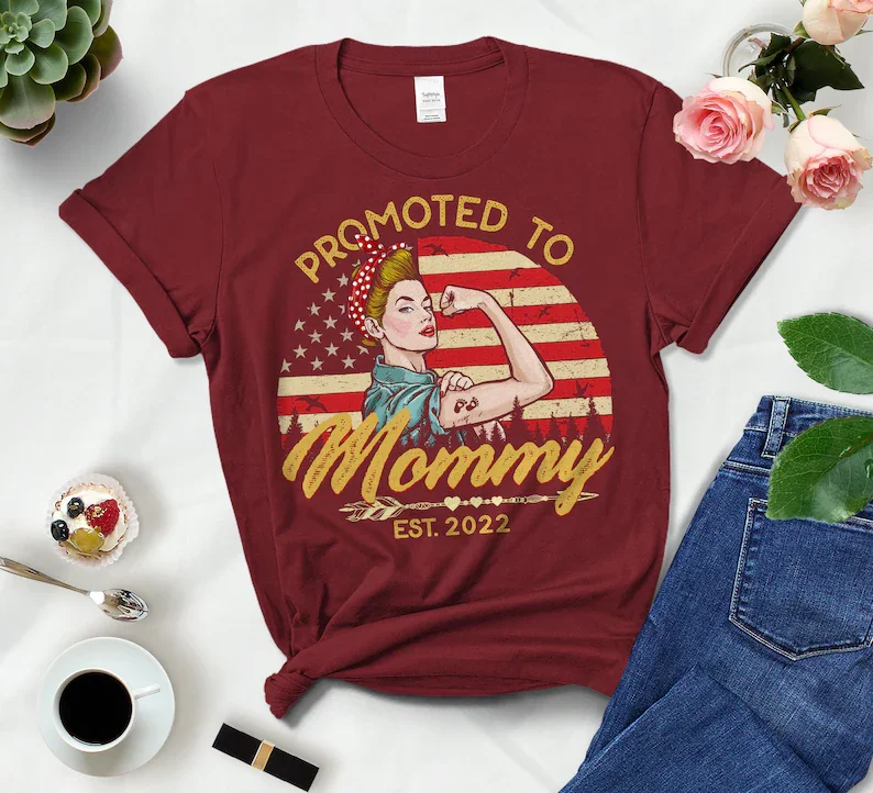 Футболка женская с американским флагом под заказ 2022 |