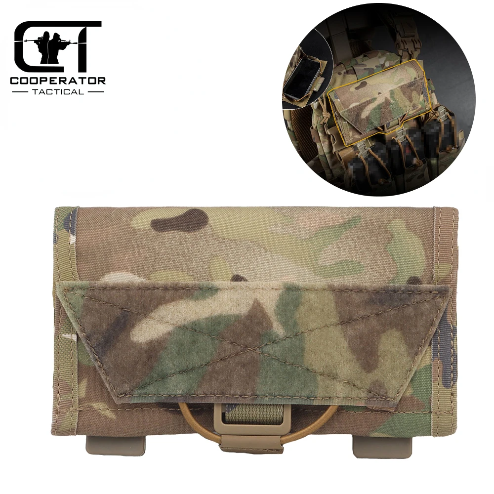 

Universal Mobile Phone Holder Pouch Front Panel for Molle Tactical Vest Nylon Military Hunting Airsoft Plate Carrier Accessories