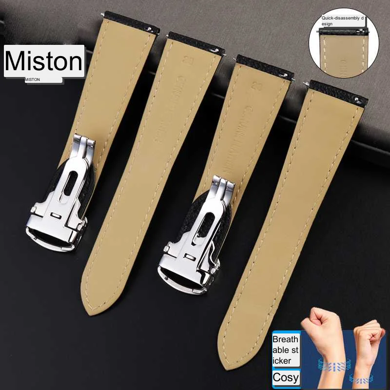 Ремешок кожаный для наручных часов 19 20 22 23 мм