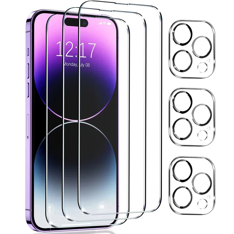 Proteggi Schermo Per Iphone 12 13 Pro Max Mini Protezione Dell'Obiettivo Della Fotocamera Per Iphone 11 14 Pro Max Xs X 15 Vetro Temperato A Copertura