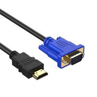 hdmi to vga cable adapter 1080p audio video line converter