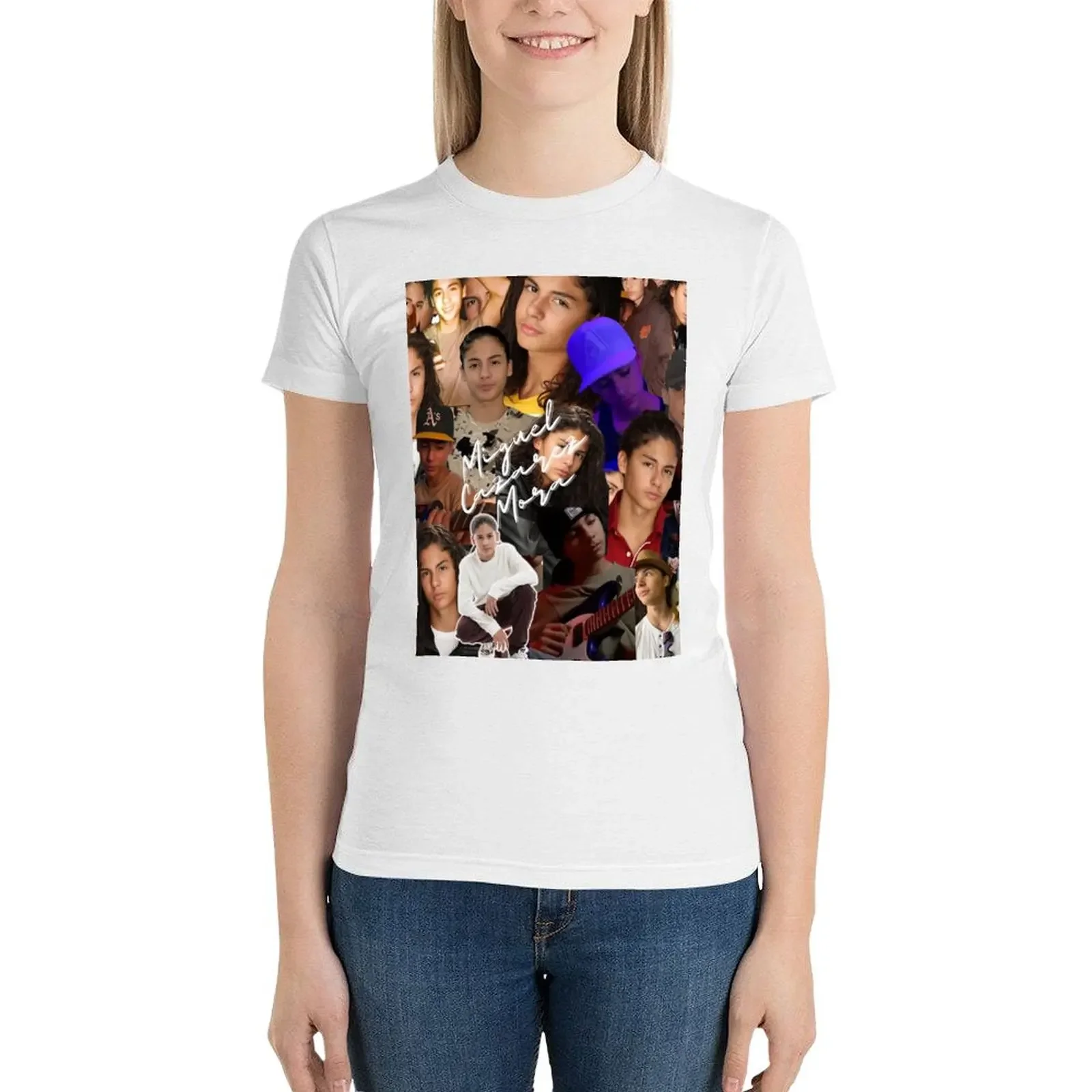 Бесшовный коллаж с надписью Мигеля казареза Мора-2 футболки женские топы летние