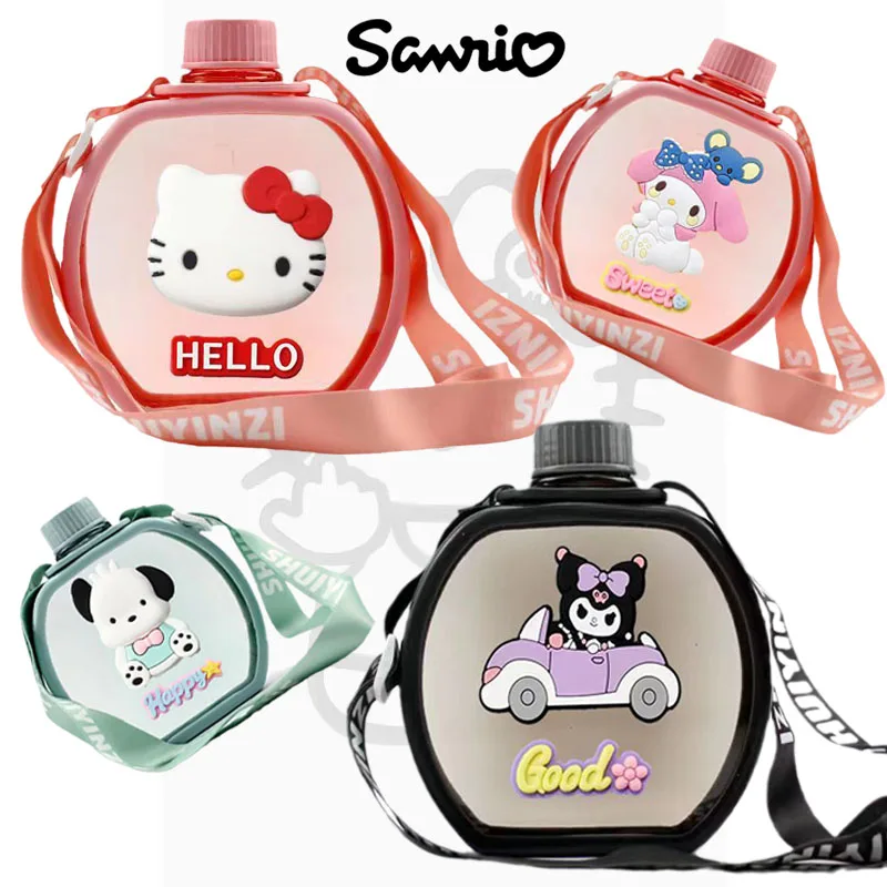 

Милый мультяшный Sanrio Hellokittyed Kuromi My Melody Cinnamonroll прозрачная чашка для воды милый студенческий портативный чайник