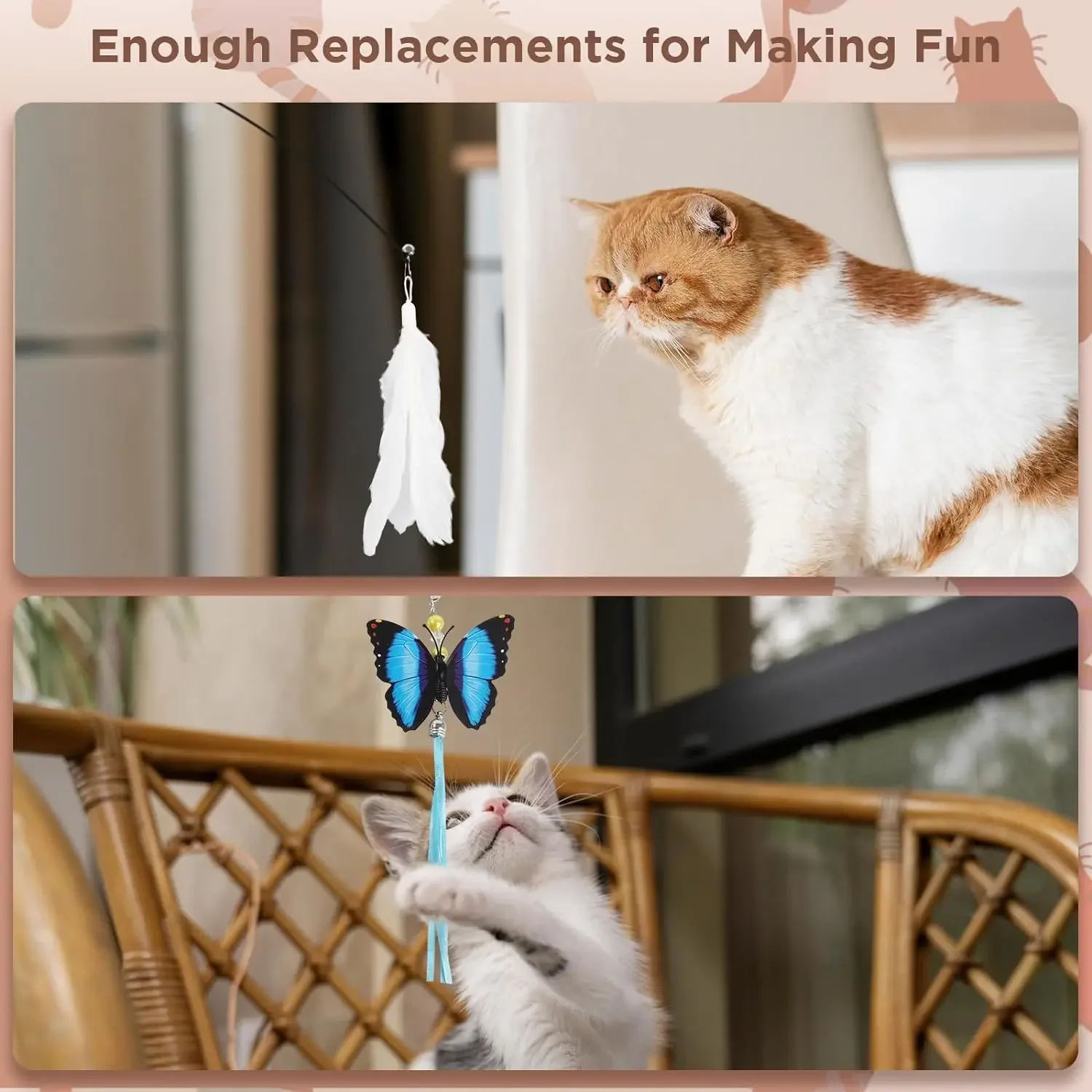 15 шт. игрушки для кошек перья искусственная игрушка котят с супер присоской