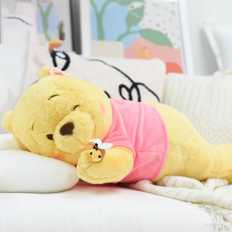 

Disney Genuine Winnie The Pooh Plush Toys Pink Bee Cartoon Cute Bear Animals Plushie Kawaii Soft Stuffed Doll Gift for Children