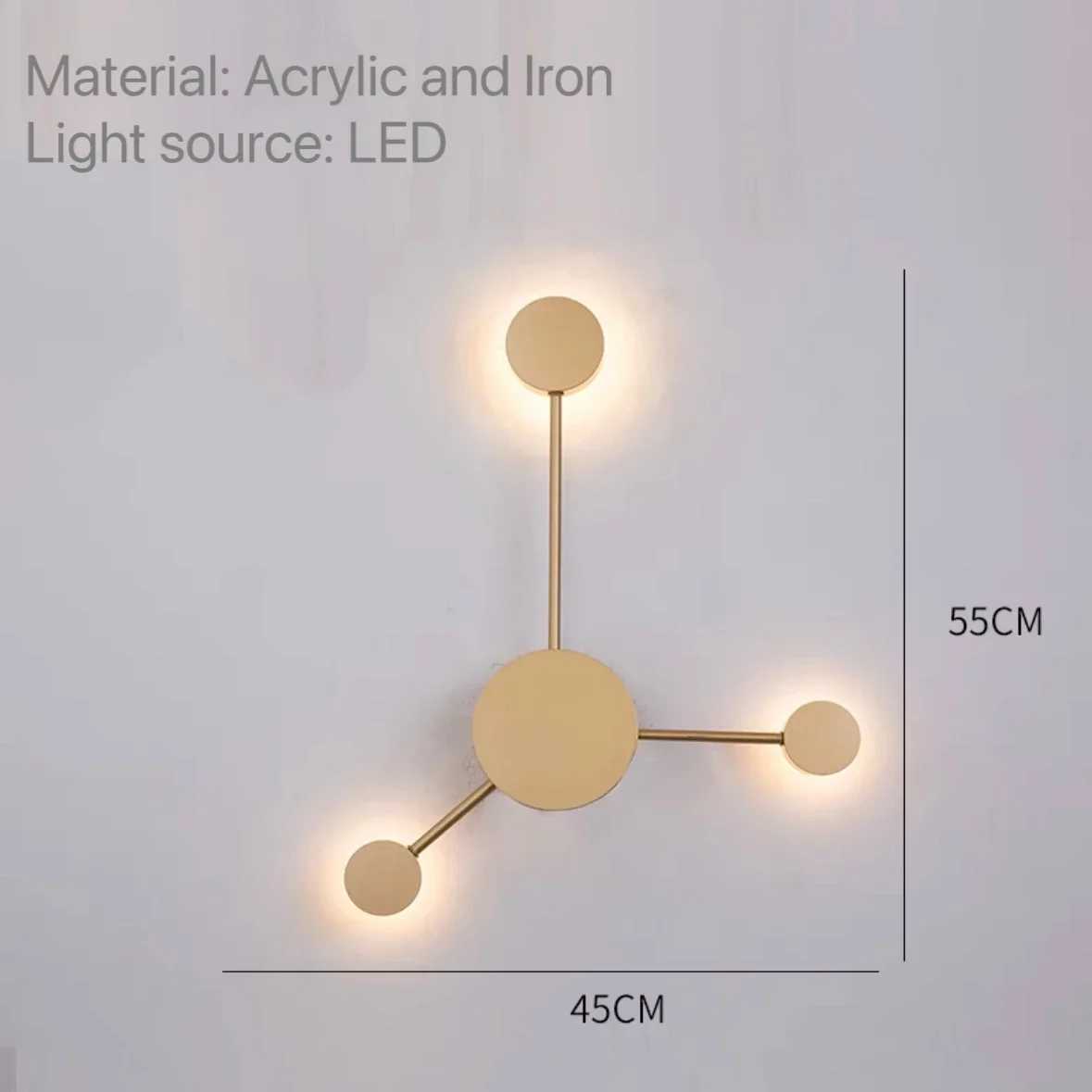 Светодиодные настенные лампы из железа и акрила