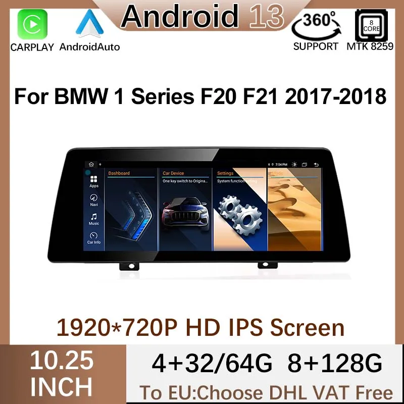 10 25 &quotAndroid13 GPS-навигация для BMW 1 серии F20 EVO автомобильный мультимедийный