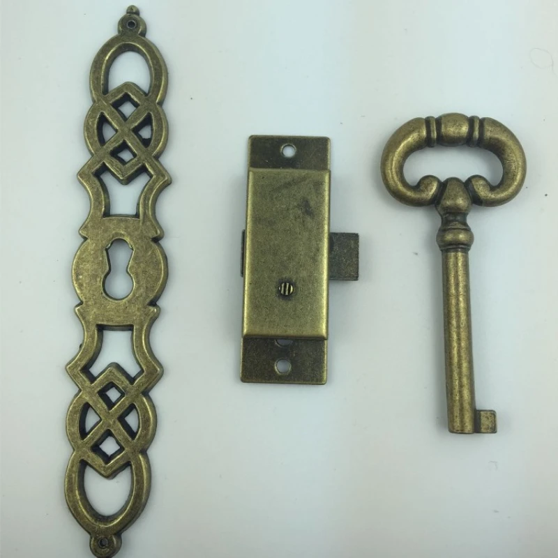 High Quality Grandfather Clock Mechanical Door Key Old Fashioned Clock Antique Copper Lock Cylinder Vigilia Forcia Clocks