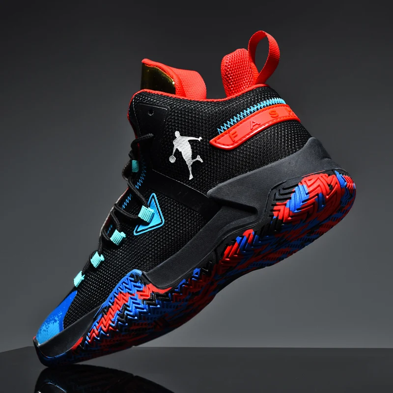 

Ankle Protection High Quality Sports Basketball Shoes Cement Floor Non-slip Wear Fashion Basketball Sneakers Wholesale