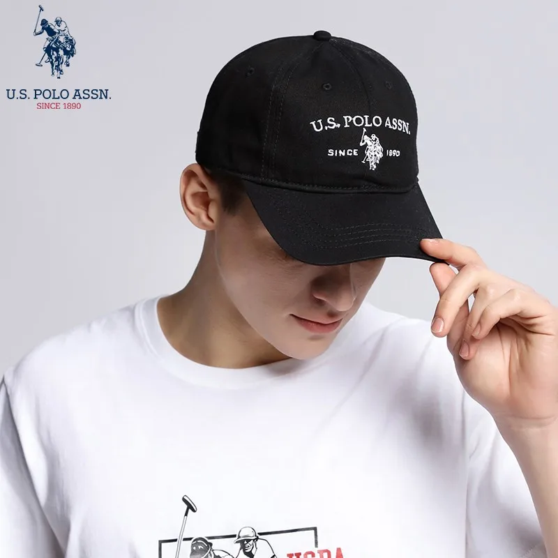 U.S. Polo Assn. 100% хлопок регулируемые бейсболки новинка Женская Солнцезащитная шляпа