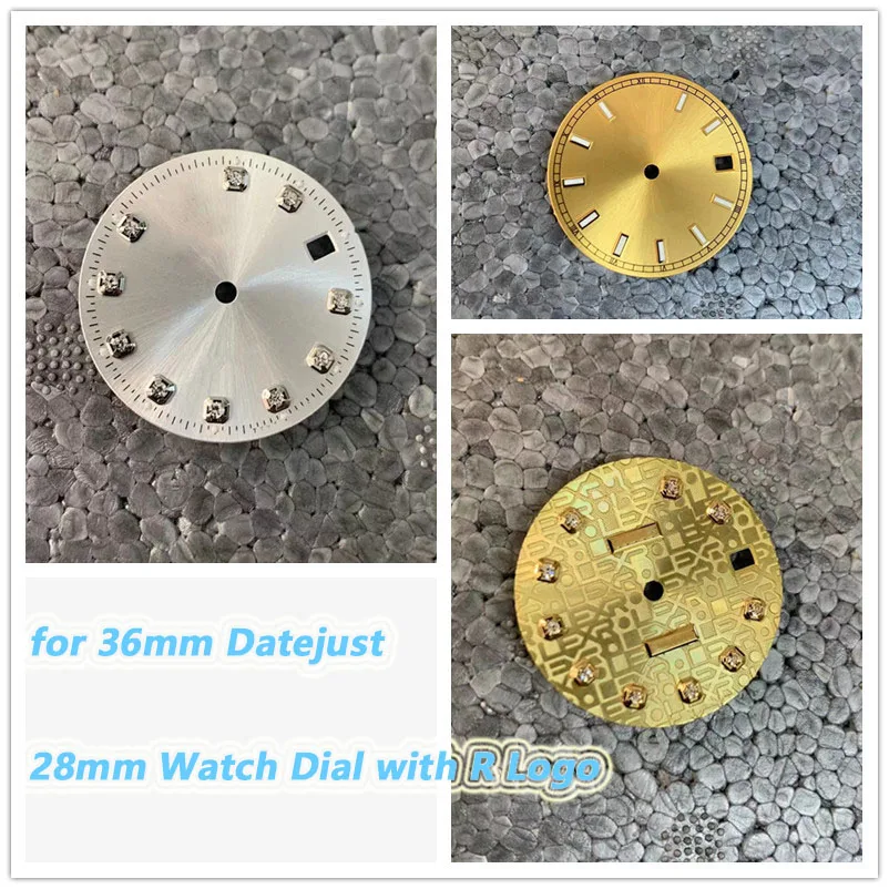 

28mm Watch Dial with R Logo Watch Accessories for 8200 2836 2824 2846 2834 2878/79 Movement 36mm Case Dial Literal Replacement