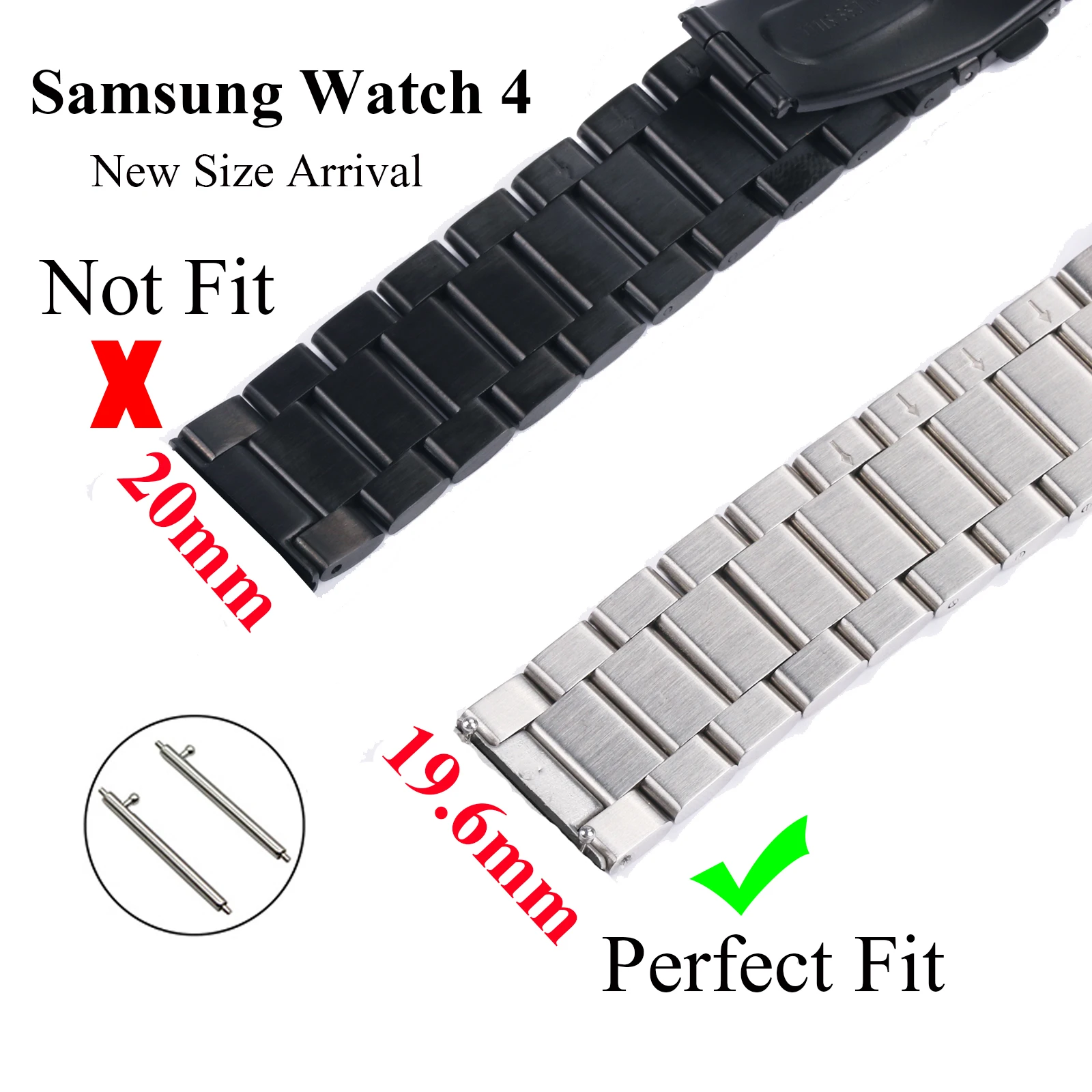 Watchband For Samsung Galaxy Watch 5/4 44mm 40mm Strap Classic 42mm 46mm Stainless Steel Band For Samsung Watch 5 pro 45mm S3
