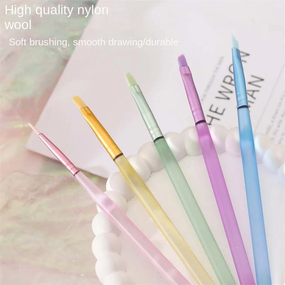 5 шт./набор нейлоновые кисточки для наращивания ногтей