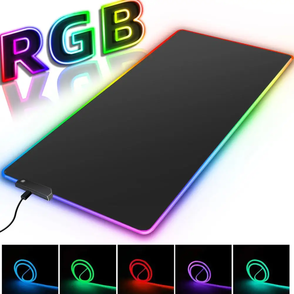 

RGB Large Gaming Mousepad LED Backlit Carpet Big size Mause Pad Game Keyboard Mouse Pad Gamer Desk mat Computer Mice Mat
