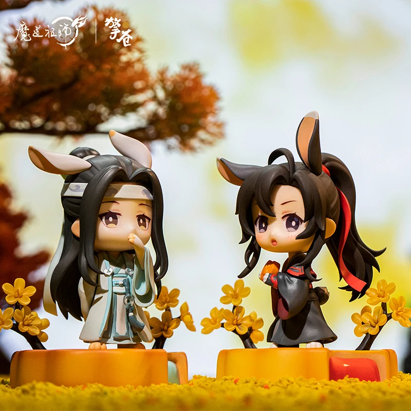 

Аниме Mo Dao Zu Shi Набор фигурок Wei Wuxian Lan Wangji серия середины осени приглашение месяца стенд Коллекционная модель игрушка подарок для детей