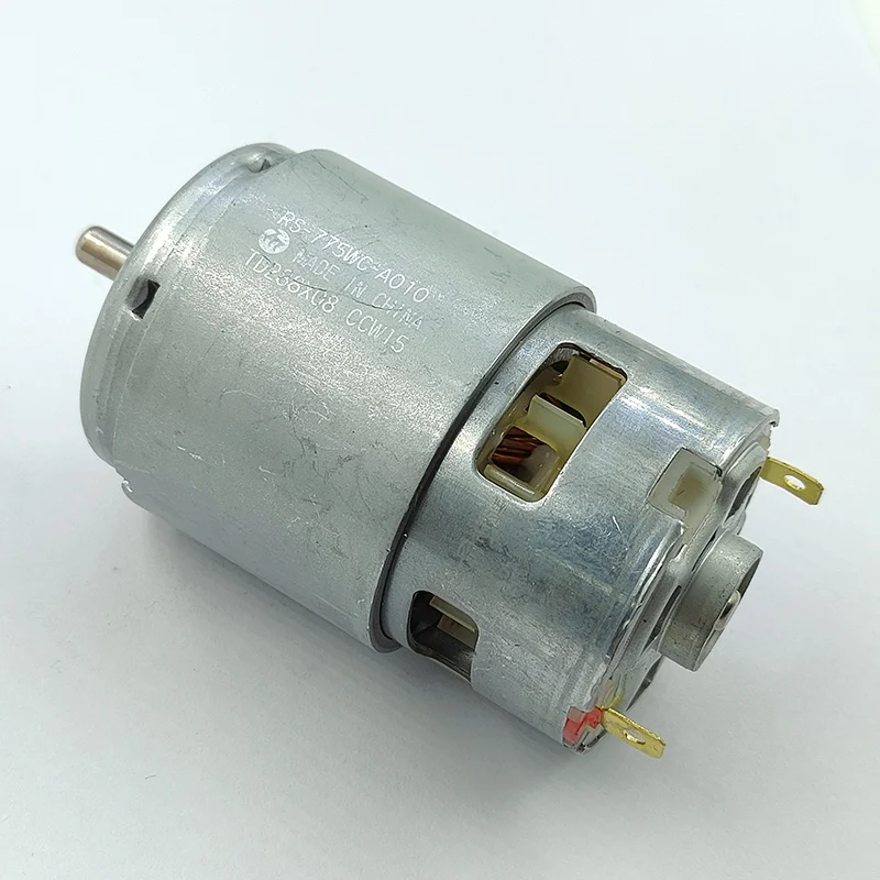 Фото Высокоскоростной электродвигатель MABUCHI RS-775WC-A010 CCW15 42 мм, 775, 12-18В, 20000 об/мин, с валом 5 мм, для электроинструментов и дрелей №2