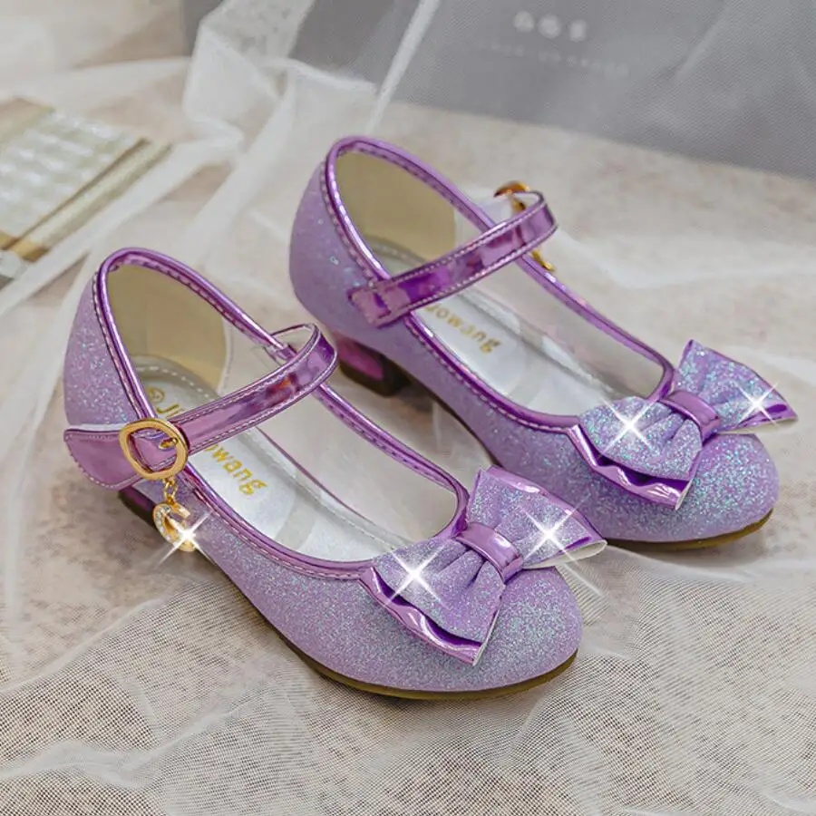 Princess Butterfly Leather Shoes Kids Diamond Bowknot High Heel Children Girl Dance Glitter Shoes Fashion Girls Party Dance Shoe 5 Princess Butterfly Leather Shoes Kids Diamond Bowknot High Heel Children Girl Dance Glitter Shoes Fashion Girls Party Dance Shoe 5