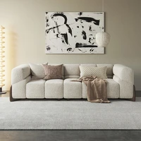 private customfabric cotton candy sofa modern simple living room small family cashmere straight row three person retro sofa
