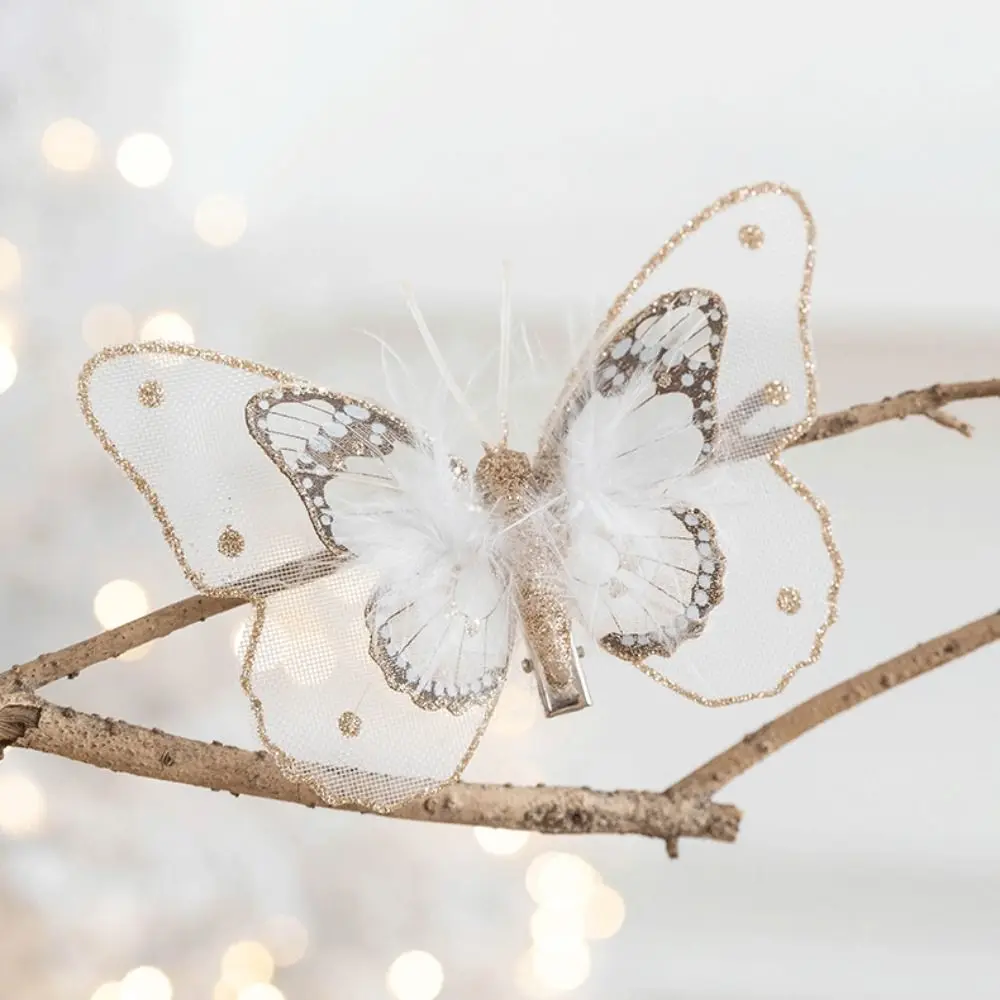 3/6 шт. разноцветные блестящие имитационные зажимы-бабочки украшение для