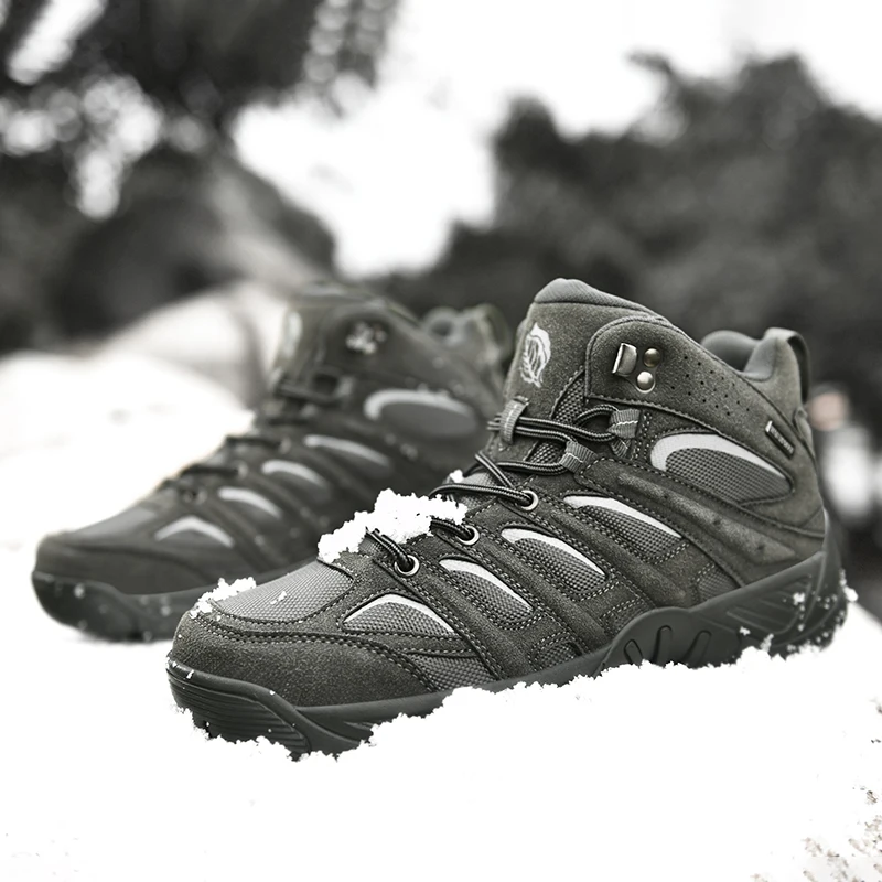 R. Xjian Men's Outdoor Mountaineering Motorcycle Shoes Sports Leisure Breathable Field Training Military Boots