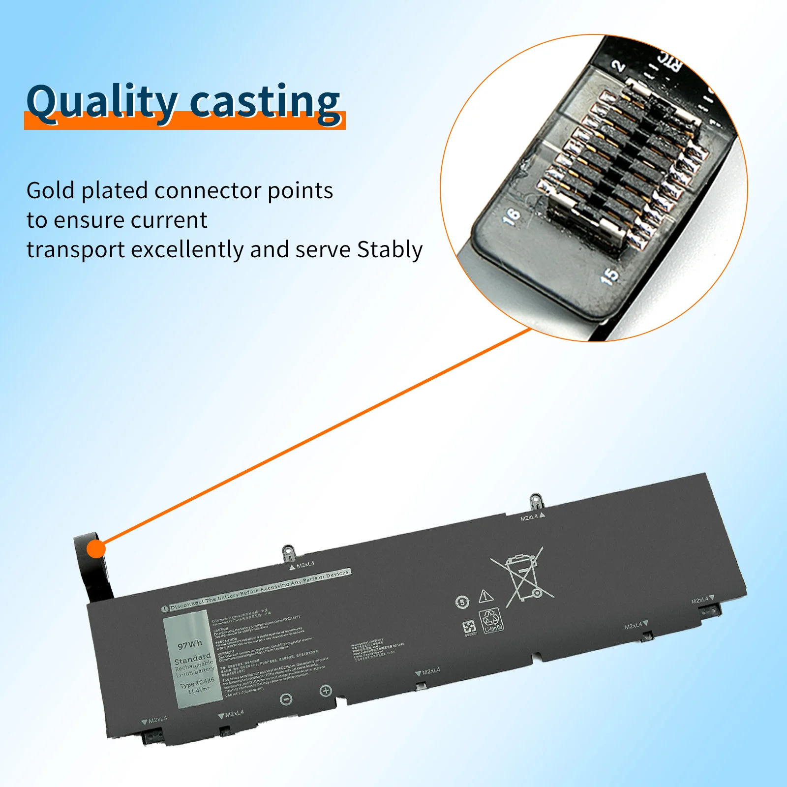 XG4K6 11 4 В 97 Втч 5XJ6R 56 01RR3 F8CPG 0F8CPG Аккумулятор для ноутбука Dell XPS 17 9700 9710 Precision 5750 03324J