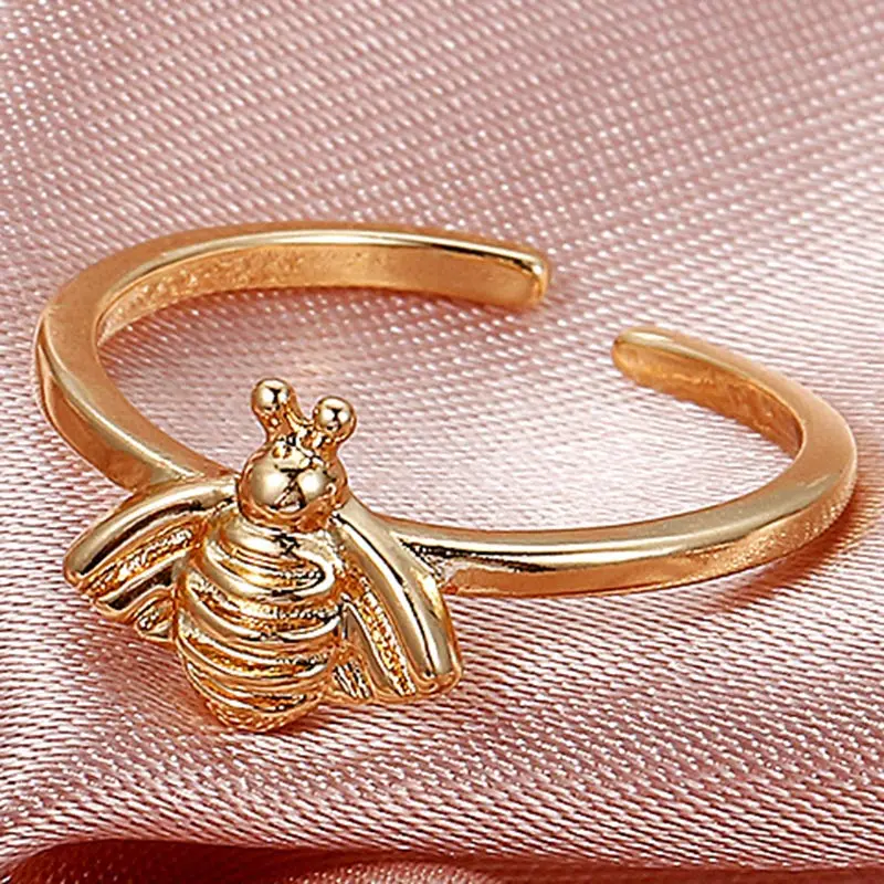 

Anime Bee Adjustable Rings for Women Girls Korean Style Cute Cartoon Animal Finger Open Ring Party Jewelry Accessories Gifts