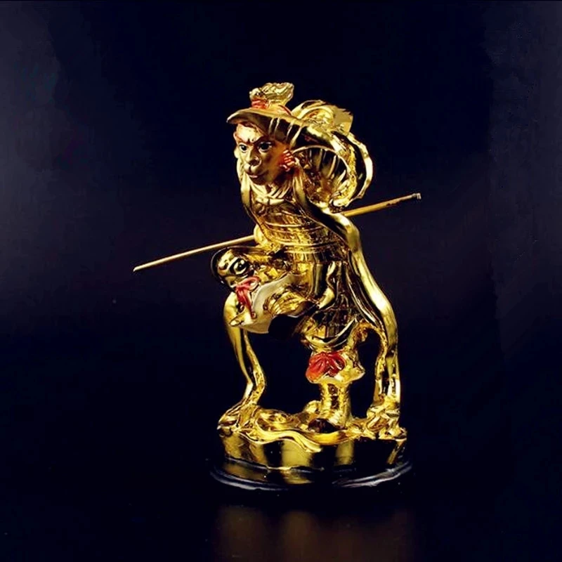 

Статуя Бога Wukong Qitian Dasheng Sun декоративный метод защиты дьявола Священная битва победа Будда позолоченная смола