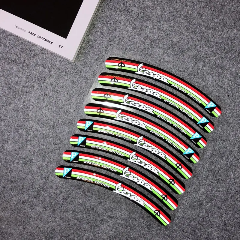 Мотоциклетные наклейки светоотражающая полосатая лента с ободом для Vespa PIAGGIO GTS GTV