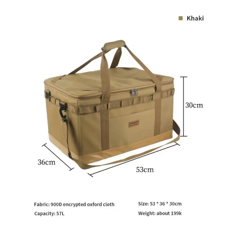 

Nylon External Hook Storage Bag Large Capacity Outdoor Package Camping Equipment Car Storage Box Waterproof Kitchen Storage