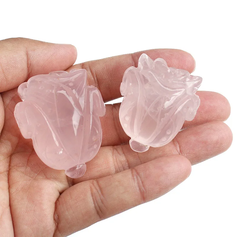 

1 Pcs Natural Rose Quartz Crystal Vegetable For Home Decor