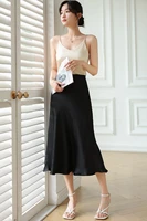 new beige ol trumpet skirts women fashion elegant high waist suit black long skirt female 2022 spring summer