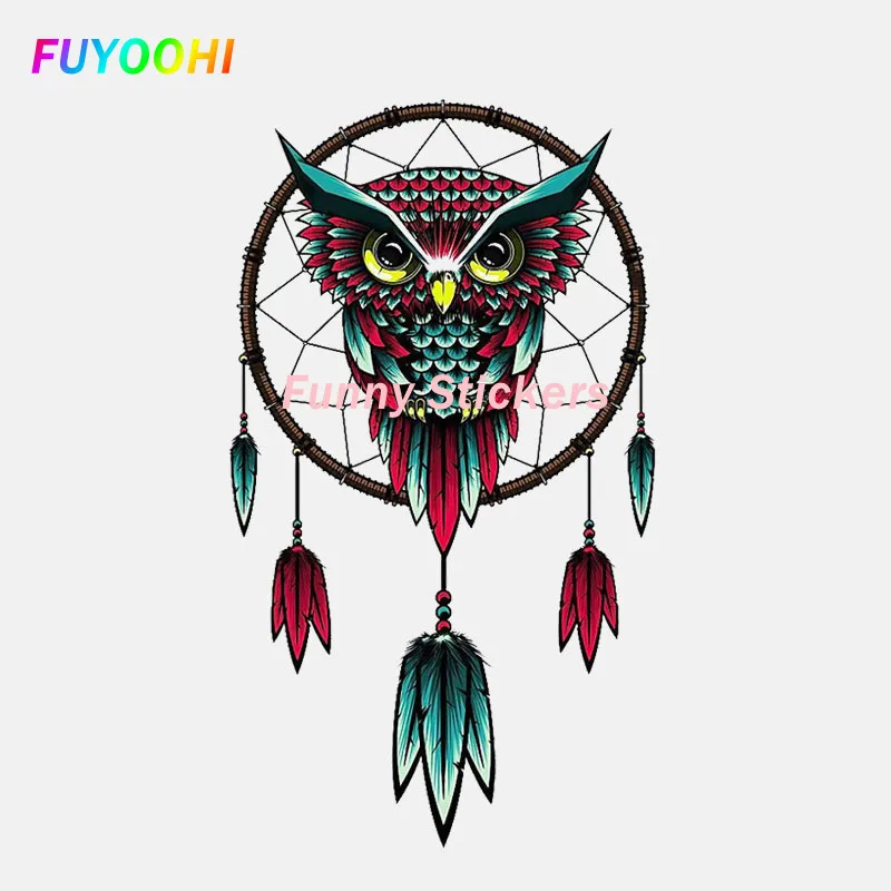 

FUYOOHI Exterior/Protection Fashion Stickers Fashion Dream Catcher Owl Car Sticker Decal Laptop Suitcase Truck Auto Accessories