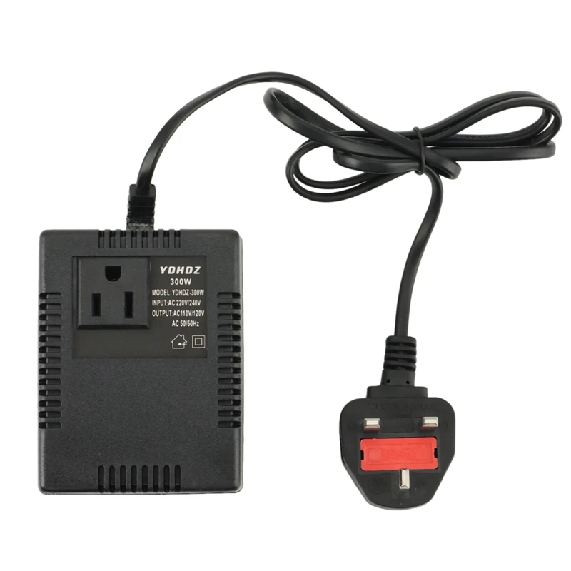 

2X 300W Voltage Converter 220V To 110V Transformer Step Down Transformer Voltage Converter Travel Adapter UK Plug