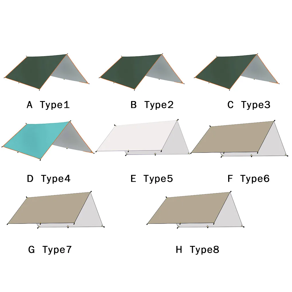 

Sun Shade Canopy Garden Awnings Sunscreen Hammock Outdoor Camp Travel Tent Tarp Shelter with Storage Bag Green 3x3meters