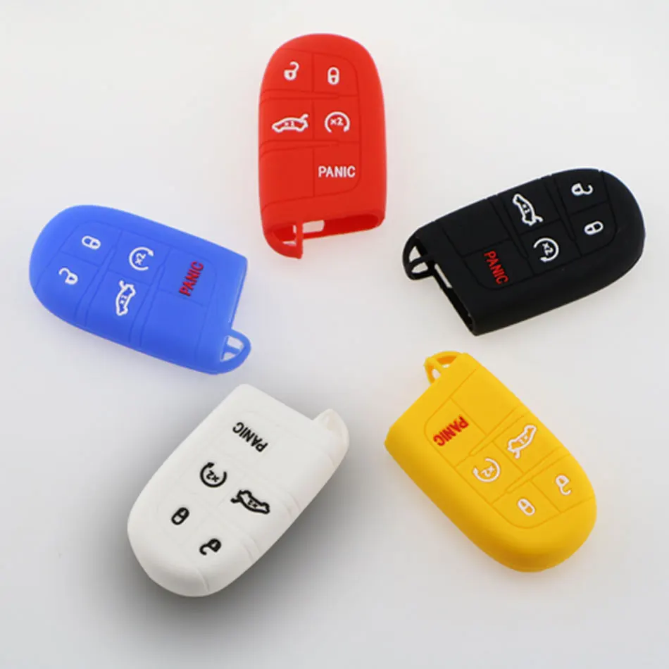 

Чехол для автомобильного ключа из ТПУ для Jeep WK2 KL BU MP Renegade Grand Cherokee Dodge Ram Charger 200 1500 Challenger, Chrysler 300C Journey