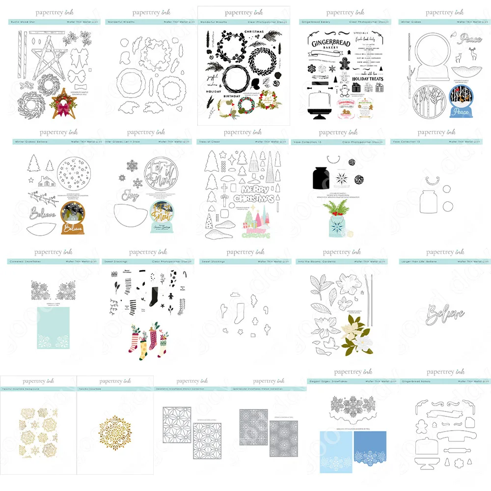 

Wreath Snowflake Cutting Dies Stamps Hot Foil Stencil Scrapbook Diary Decoration Embossing Template Diy Greeting Card Handmade