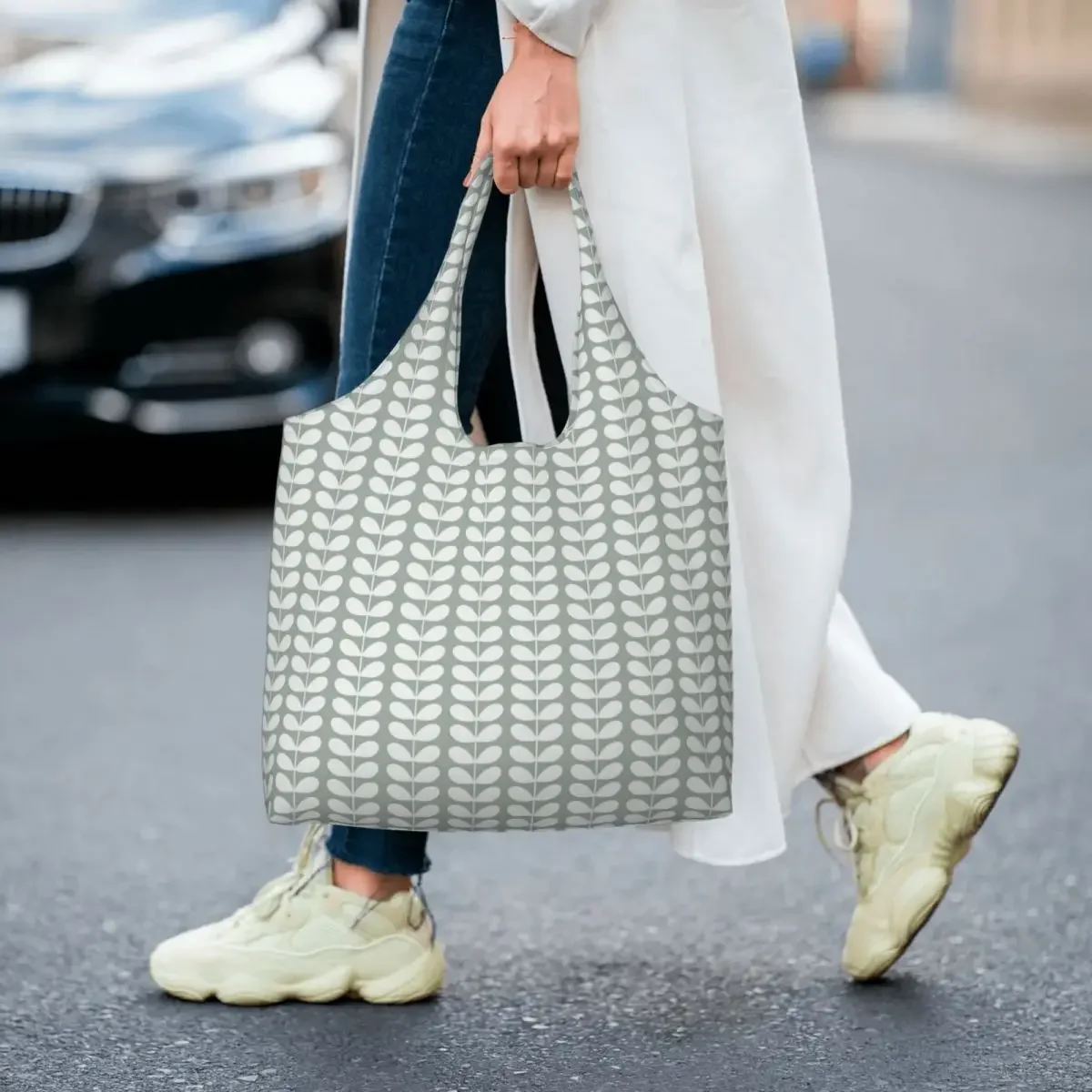 Изготовленная на заказ сумка для покупок с крошечным стеблем Duckegg Orla Kiely женская